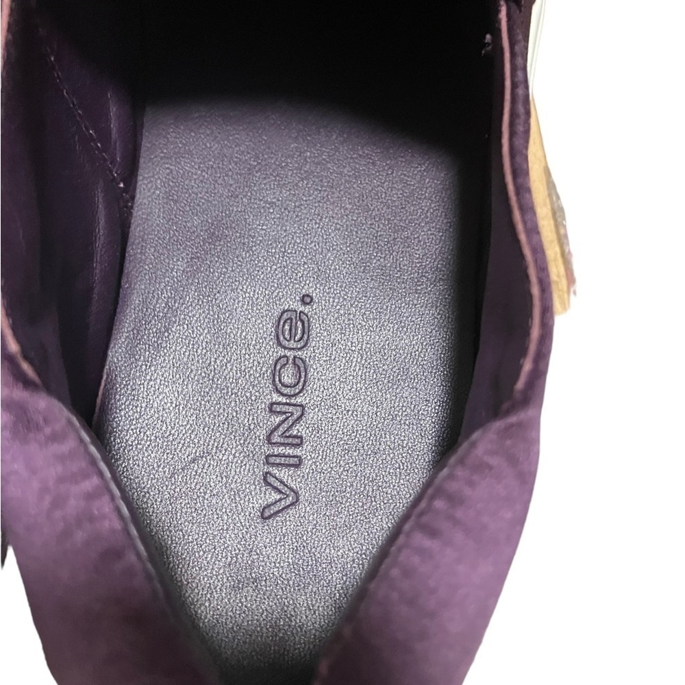 Vince Slip on Shoes Flats Royal Purple Burgundy Crumpled White Trim Size… - Picture 2 of 5